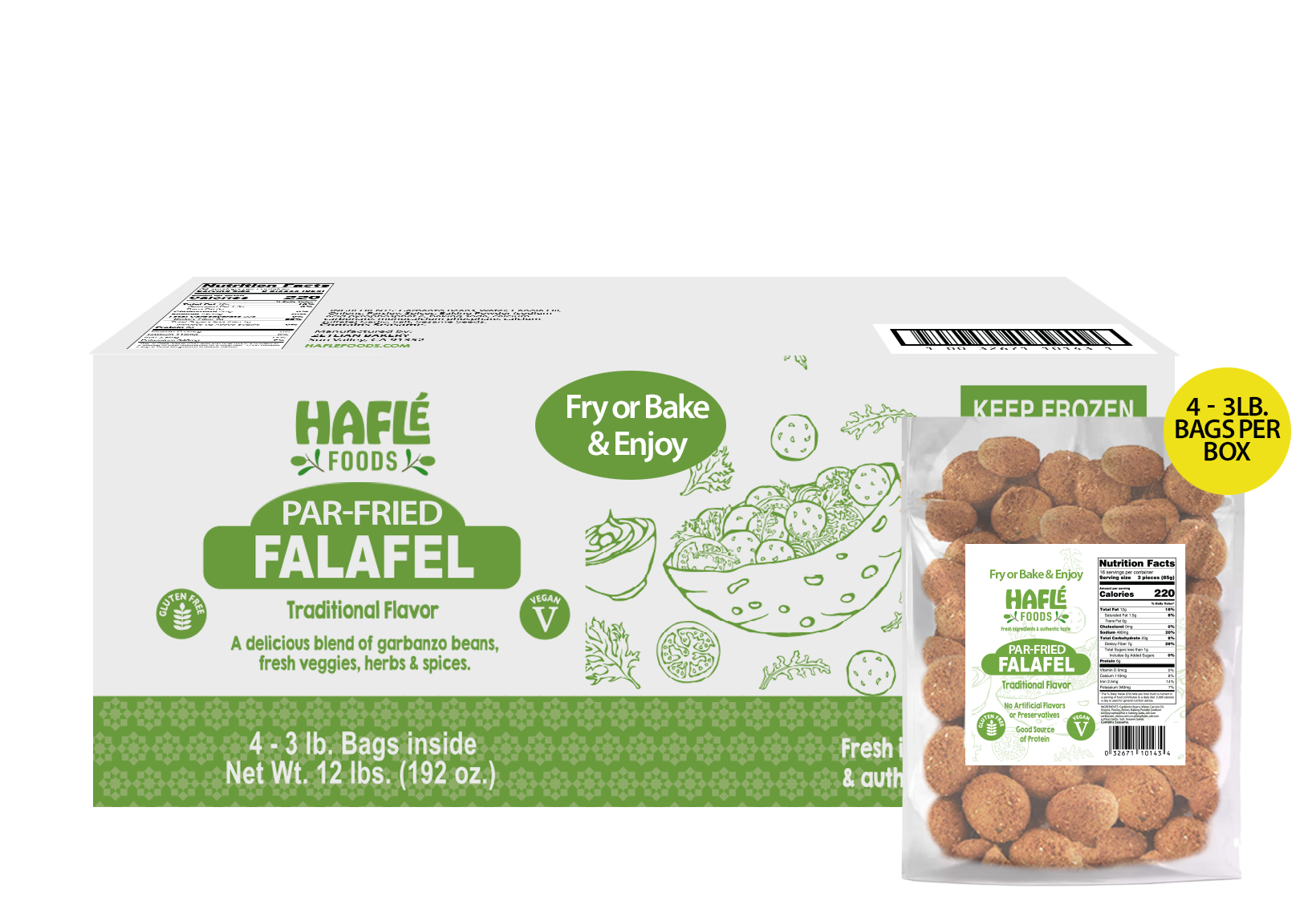 Par-Fried Falafel Rings